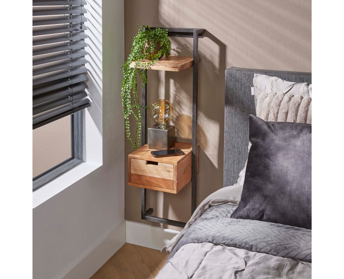 Nachtkastje air solid acacia Small - naturel