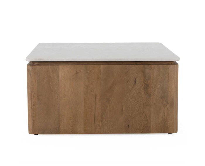 Vierkante Salontafel Dallas Naturel Mangohout 80 cm