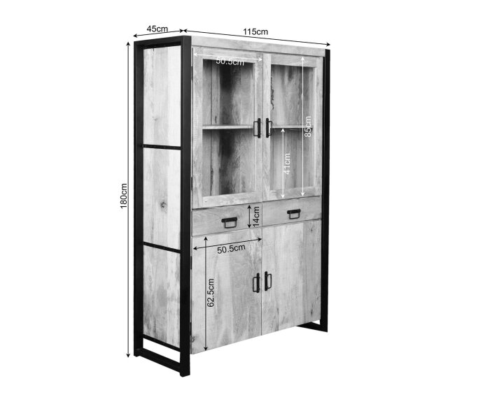 Vitrinekast Boaz 115 cm