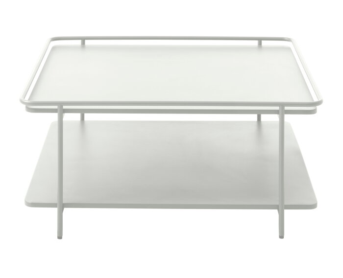 Salontafel Yuba vierkant metaal 75x75 cm - Wit