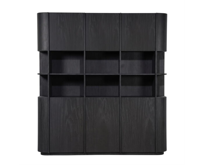 Kabinet Oslo 203x42cm - zwart | Eleonora