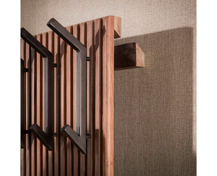 Kapstok Panel hoog 10H - Massief acacia bruin