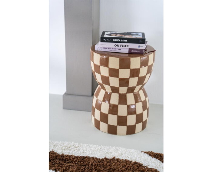 Side table Blocsy 33x33cm - bruin | BY-BOO