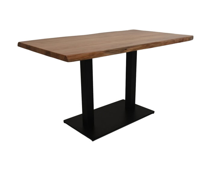 Tafel Live edge -140x80x76 - Naturel/zwart - Acacia/metaal