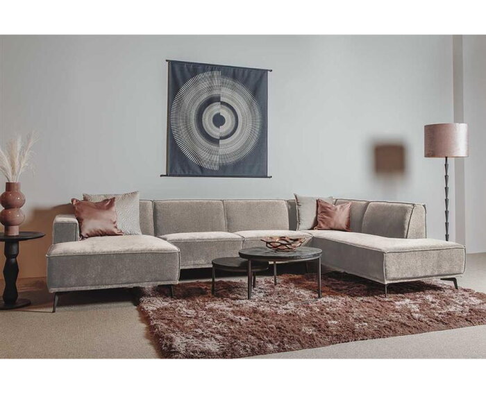 Leeds Chaise L - 2 5 - Ottoman R - City 120 Beige