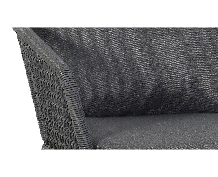 SONORA STACKABLE LOUNGE SET 4PCS  -  ANTHRACITE - DARK GREY