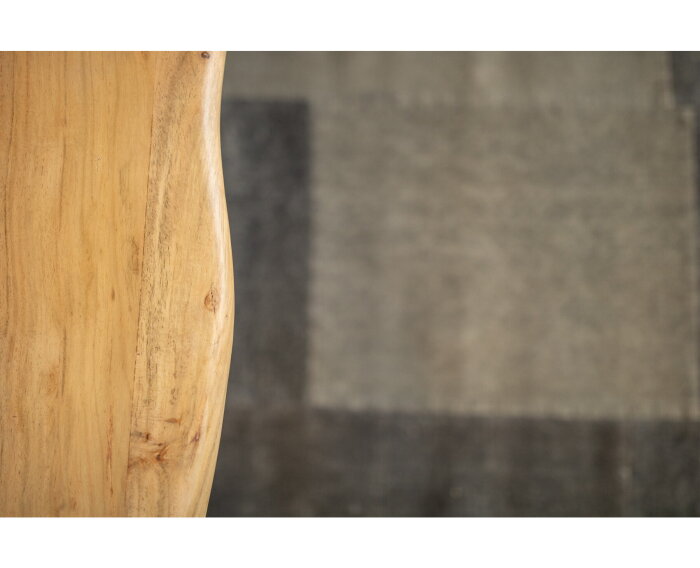 Boomstam eettafel massief acaciahout met spinpoot - 220x100 cm