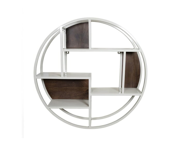 Tobago wandrek rond mangohout walnoot 80x80x14 cm - Welcome Home Collection