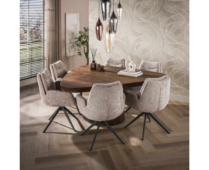 Eettafel Arcadia triangle 165 - Massief acacia bruin