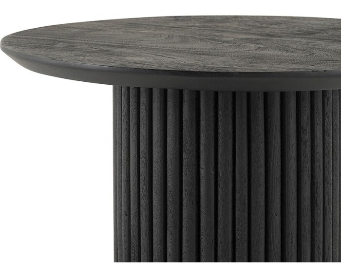 Salontafel Congo rond 90 cm Acacia - Zwart