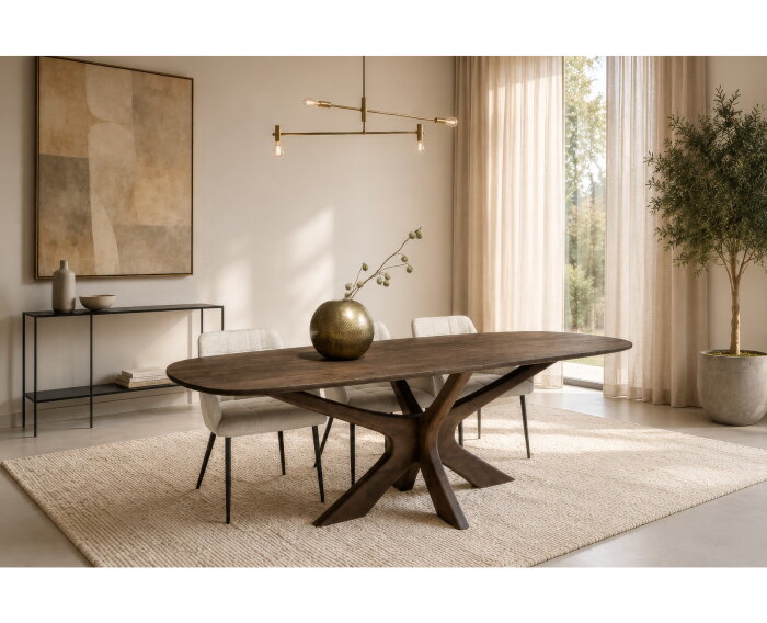 Eettafel Brix Montreaux 220cm - Bruin