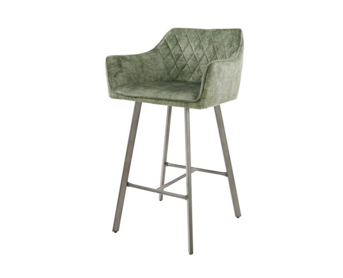 Barstoel armleuning VPE 2 - Mosgroen velours