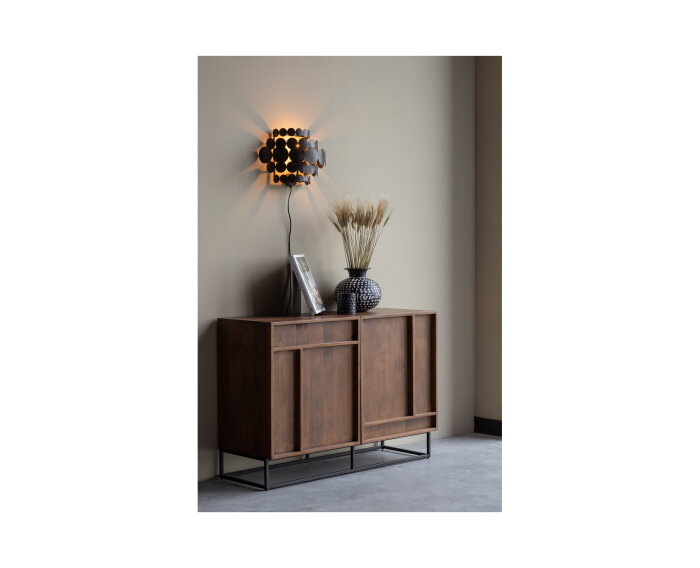 Kaki Wandlamp Metaal Zwart - WOOOD Exclusive