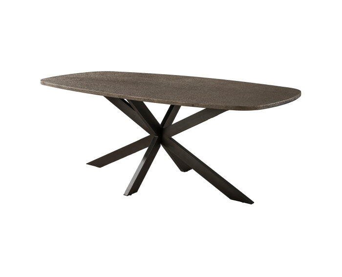 Eettafel 215 Bronvik deens ovaal - Bronze liquid metal