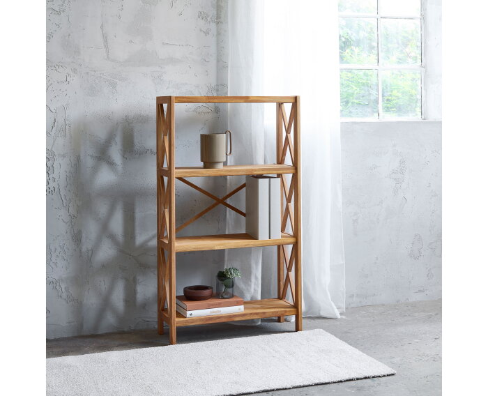 Stellingkast x-shelf eiken 124 cm