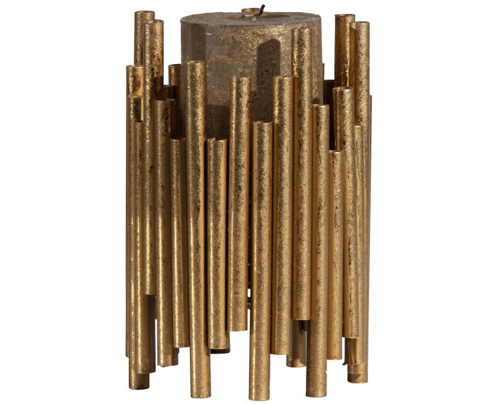 Uneven Waxinehouder Metaal Antique Brass 18cm - BePureHome