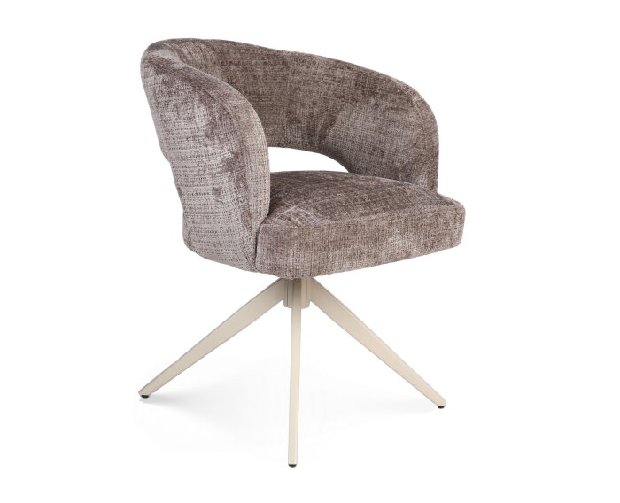 Eetkamerstoel Demi | Clay | Poot Sand | Met armleuning