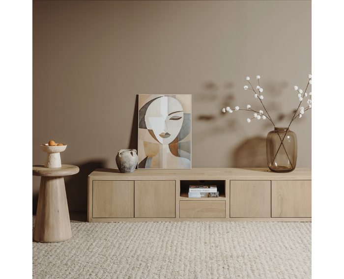 Bijzettafel Asti rond mangohout 40 cm - naturel