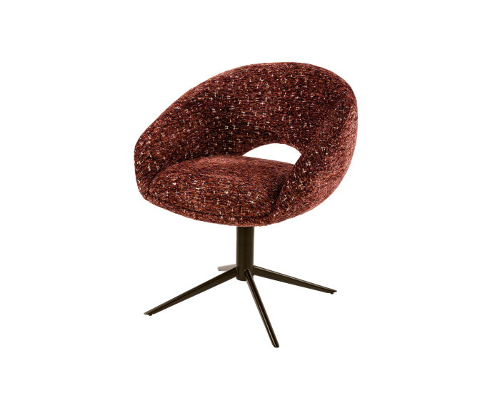 Armstoel Cupa draaibaar VPE2 - Delviro bordeaux rood-bruin