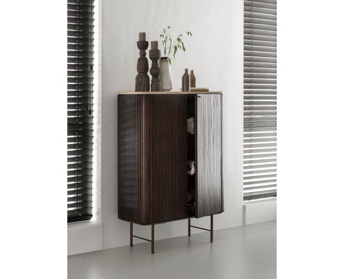 DTP Home Maroon bergkast 2 deurs 130x90x40 cm - Mahoniehout & Mortex - Bruin