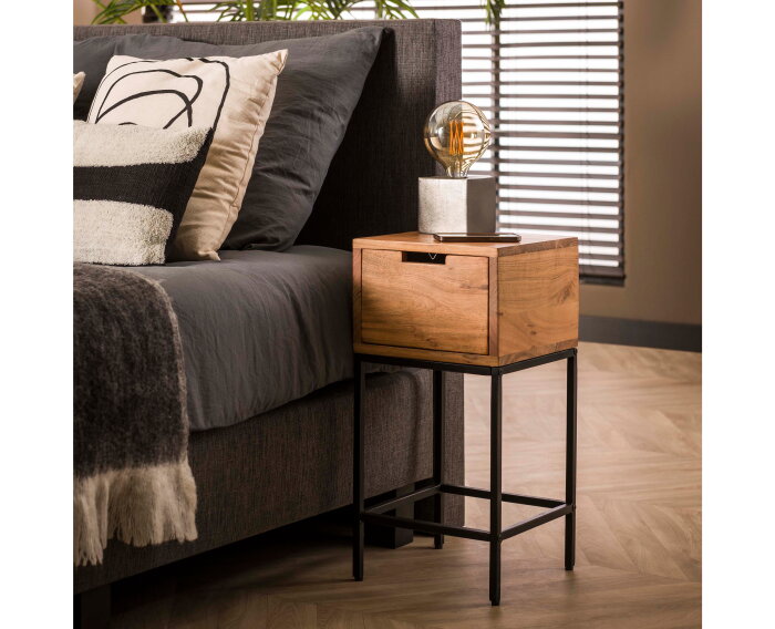 Nachtkastje Flat acacia small - naturel