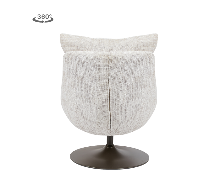 Force Fauteuil met voetenbank - Cremona 02 sand (draaibaar)