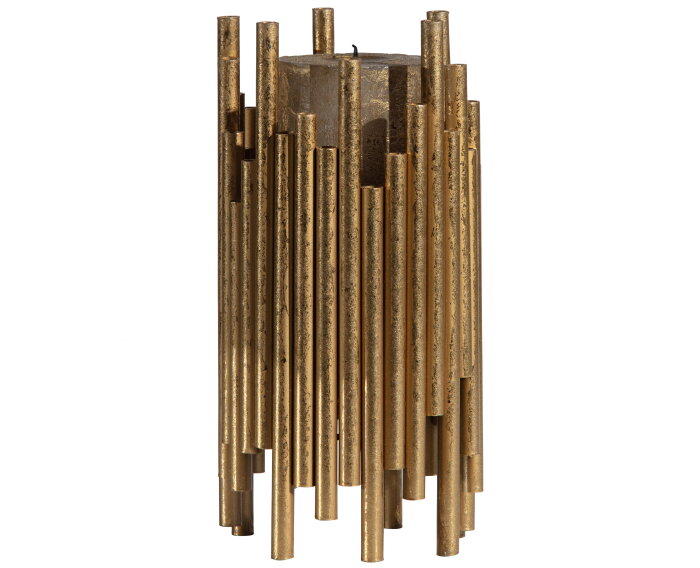 Uneven Waxinehouder Metaal Antique Brass 24cm - BePureHome