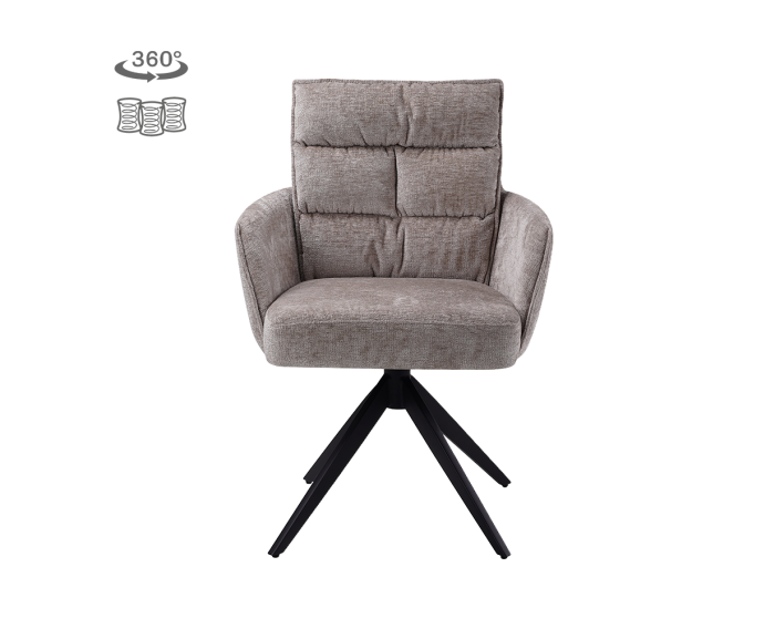 Tower Living Rosora Armstoel - HZ6068-04 beige (draaibaar)