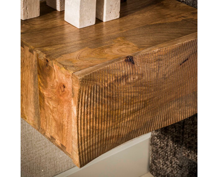 Nachtkastje Ocean zwevend 1L - Massief mango zand