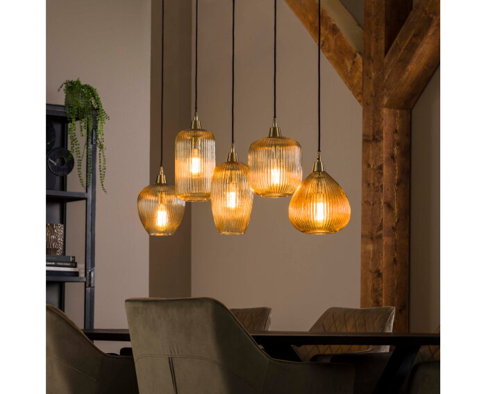 Hanglamp Stripe | 6 Lampen