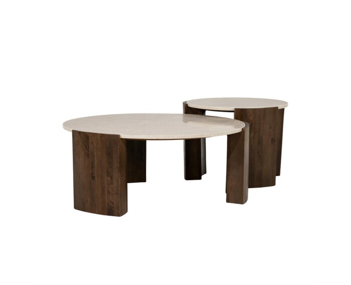 Bijzettafel Joan 52x52cm - bruin | Eleonora
