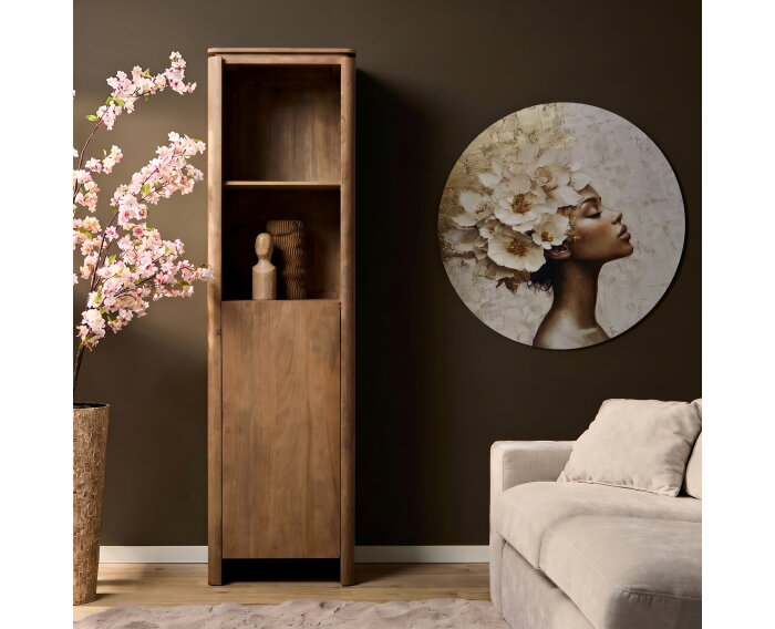 Boekenkast Dallas Naturel Mangohout 55 cm