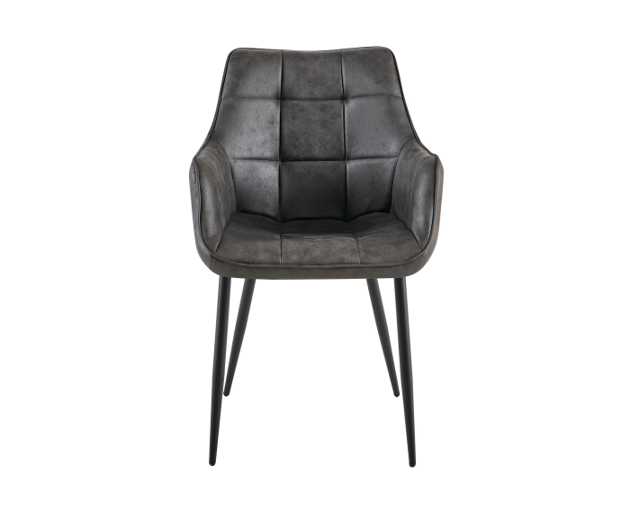 Eetkamerstoel Lucille met armleuning Antraciet