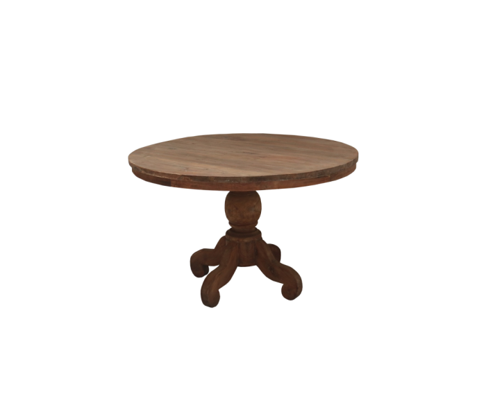 Eettafel rond bolpoot 4 teen