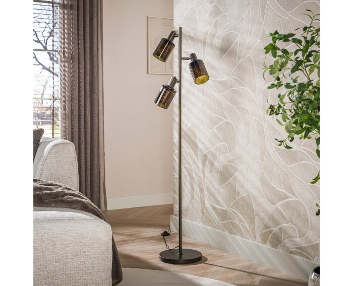 Vloerlamp Sepiora 3L - Sienna bruin