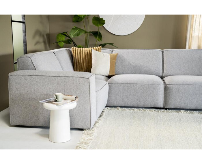 SEVN Amarillo modulaire hoekbank - Leaf steel - 365&times;175&times;82 cm - Stel jouw ideale hoekbank samen