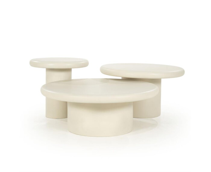 Bijzettafel Jade 66x66cm - zand | Eleonora