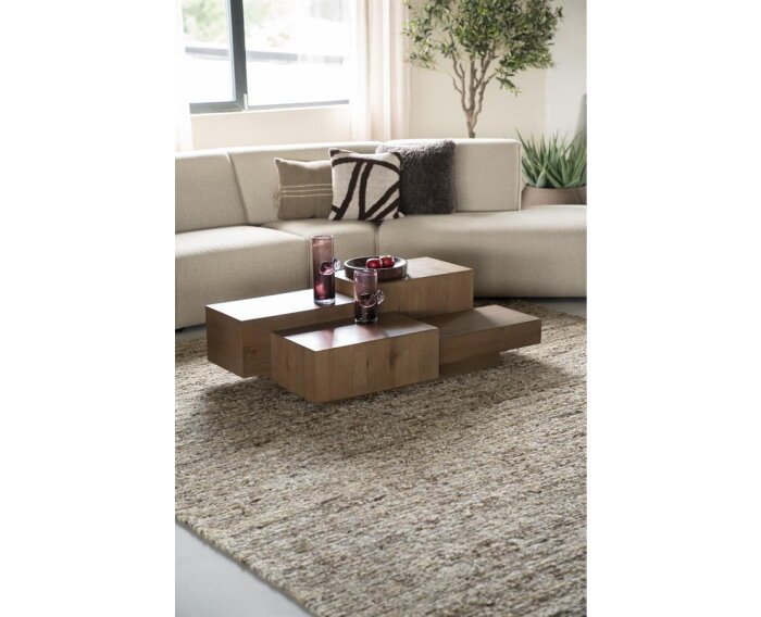 Salontafel Quinten rechthoekig 140x75cm - bruin | Eleonora