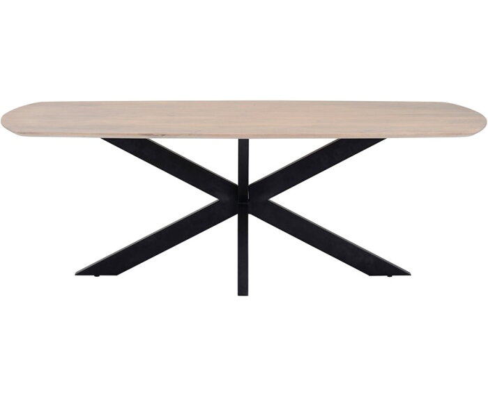 Eettafel Akagi 160 cm Deens ovaal mangohout - Ashblond
