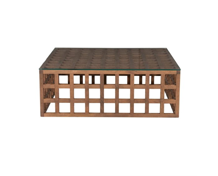 Salontafel Heras 90x90cm - bruin | Eleonora