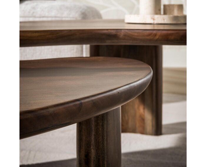 Salontafel Mova set/2 - Massief acacia bruin