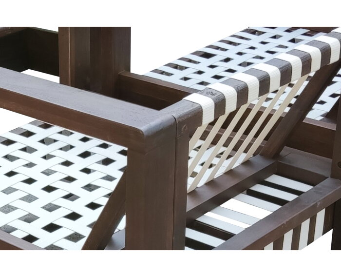 ZAMBRA LOUNGE SET 4PCS ( 2X ARMCHAIR  BENCH  COFFEE TABLE)  -  BRAIDED OUTDOOR 30MM OFF WHITE