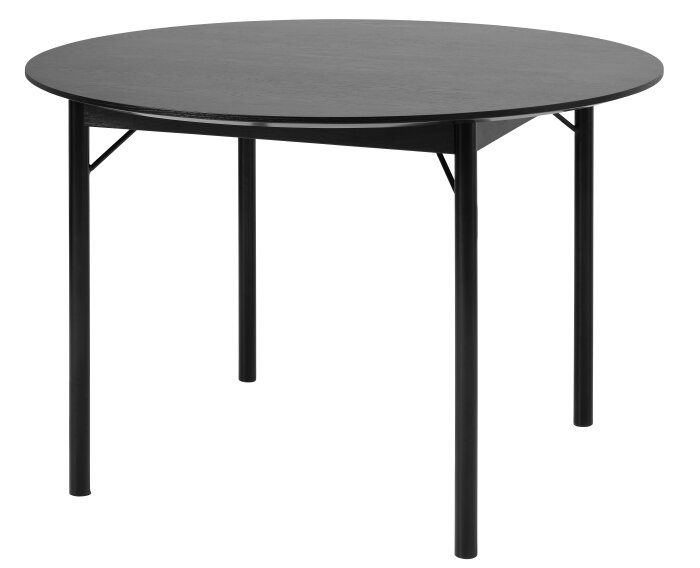 Eettafel Savona rond eiken Ø120 cm - Zwart