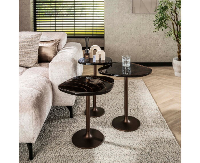 Bijzettafel H55 Eclips - Koper antiek finish