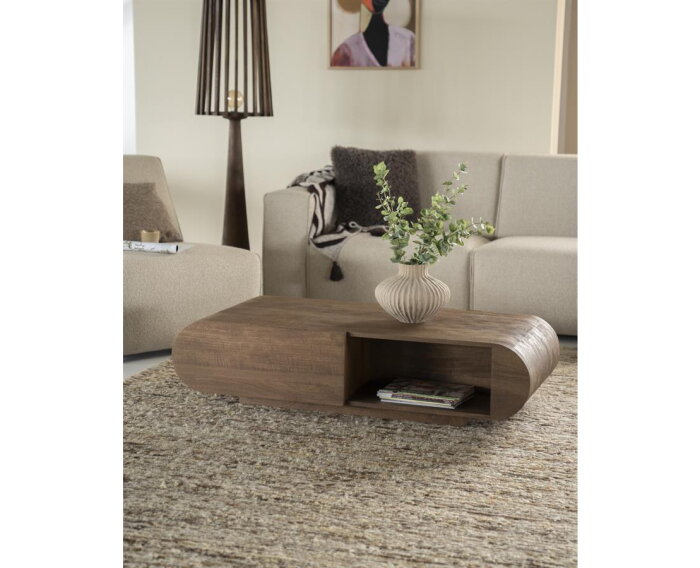 Salontafel King mangohout 130x60cm - bruin | Eleonora