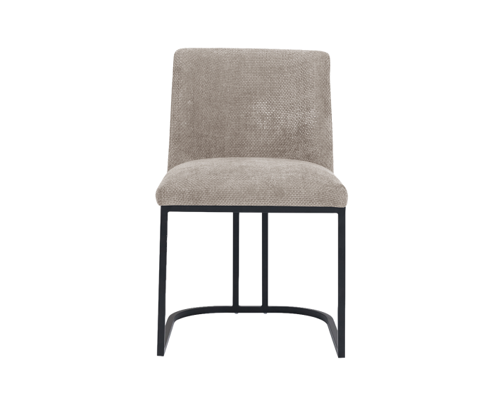 Tower Living Archi Eetkamerstoel &ndash; Stof Eden Beige &ndash; Japandi &ndash; 53x60x83 cm