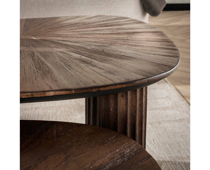 Bijzettafel set/2 XL Maya teak - Teak rust brown