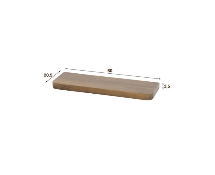 Wandplank 60 Carve - Massief acacia drift brown