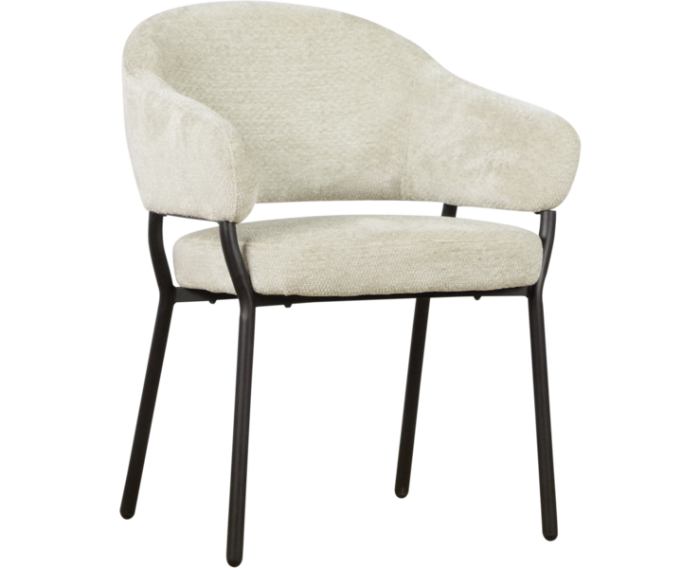 Eetkamerstoel Lune - Beige - japandi - 61x62x80 cm