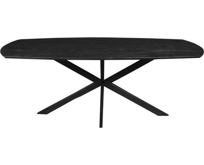Eettafel Colorado Deens ovaal mangohout 180x90 cm - zwart